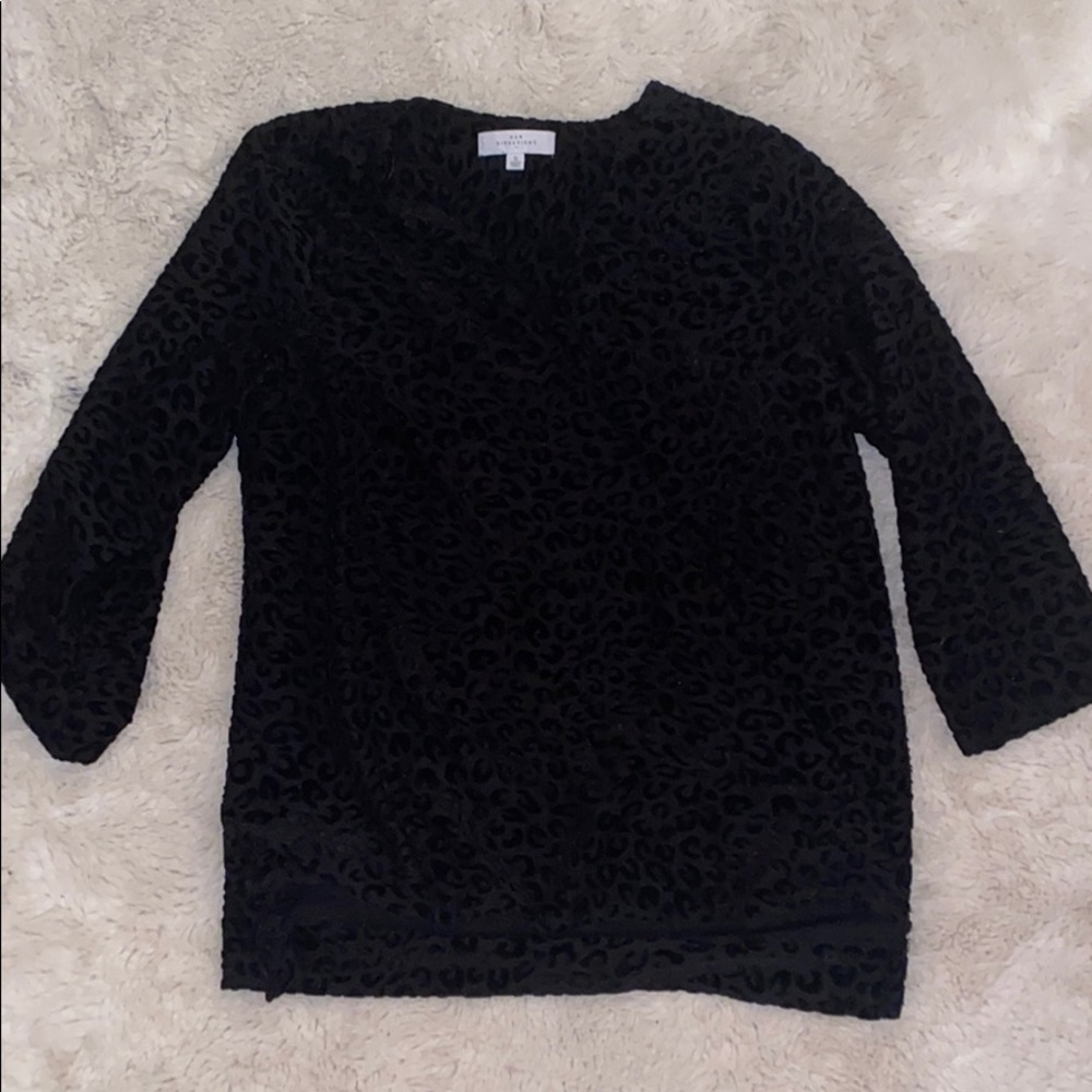 Velvety cheetah print blouse